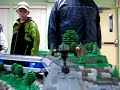 LEGO TGV 9V train perspective around the NovaLUG layout Dartmouth Sportsplex Train Show