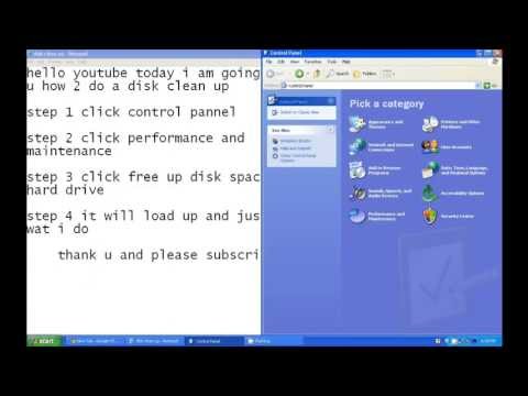 how to perform disk cleanup in windows xp