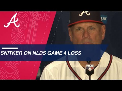 Video: LAD@ATL Gm4: Snitker on elimination from postseason