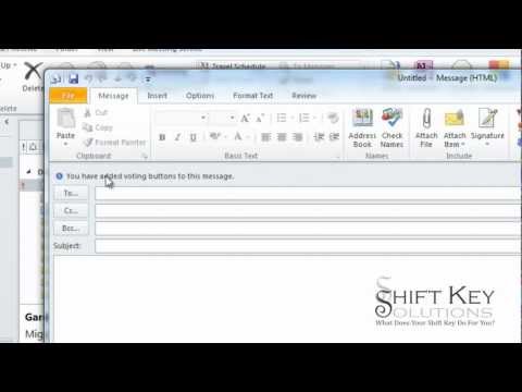 how to provide voting buttons in outlook
