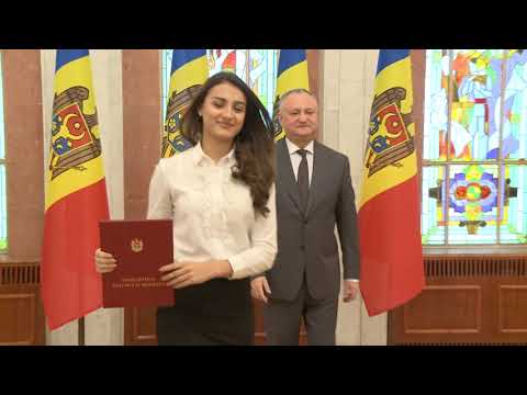 Глава государства вручил Почетные дипломы Президента Республики Молдова группе спортсменов