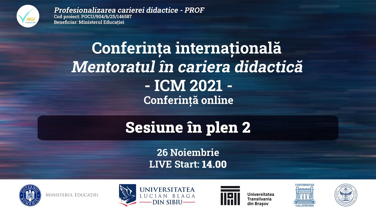 Conferința internațională PARTAJARE ȘI ÎNVĂȚARE PENTRU MENTORAT ÎN EDUCAȚIE