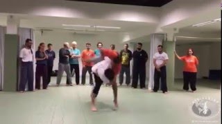 PROFESSOR DE CHENJIAGOU PRATICA TUISHOU COM OS PROFESSORES BRASILEIROS
