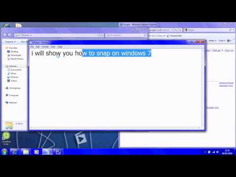 how to snap on windows 7