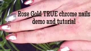 TRUE Rose Gold Chrome nails tutorial using Tiara Magpie dust!