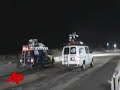 Raw Video: TV Live Trucks Caught Racing