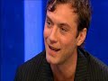 jude law is interviewed by michael parkinson. kate winslet is also on the show uk tv, itv1 2006