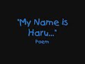 My Name is Haru....