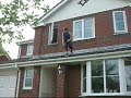 Ewan jumping off a roof
