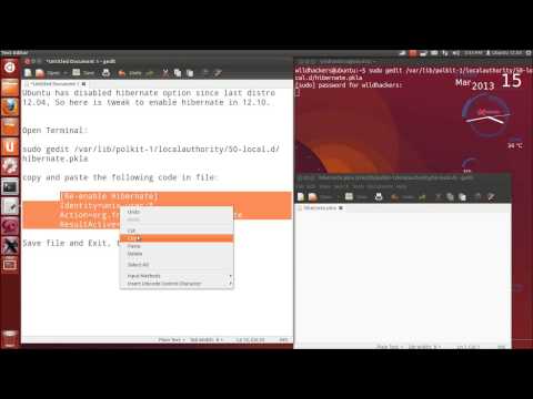how to enable hibernate in ubuntu