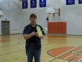 free flight gymnasium model airplane fun had to retrief from rafters