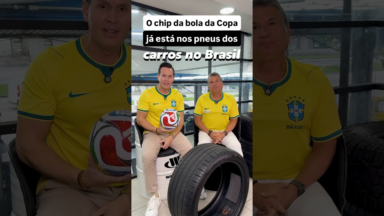 O chip da bola da Copa já está nos pneus dos carros no Brasil