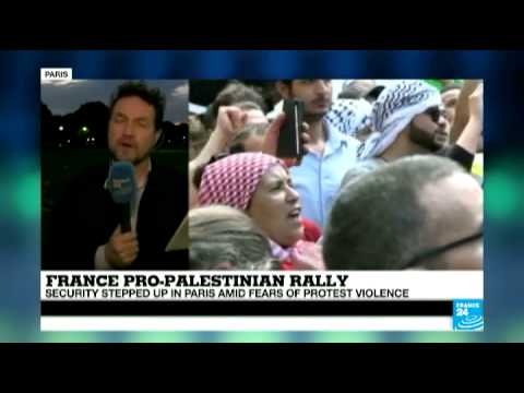 France Pro-Palestinian Rally - security increased for fear of violence