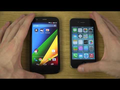 Motorola Moto G 4G LTE vs. iPhone 4S iOS 8 Beta 4 - Review (4K)
