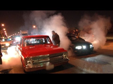 Racing - We spent a week in L.A. checking out the street racing scene, here's the craziest, and most unpredictable race that we filmed.... Some serious power in the r...