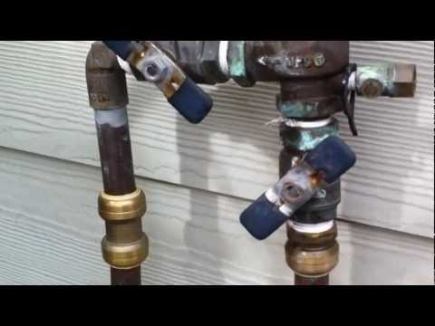 how to drain irrigation valve