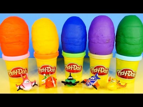 NEW 2014 Disney Planes Mashems Play Doh Surprise Egg Toys Review Playdough Videos