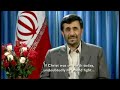 Christmas message from Iranian President Ahmadinejad
