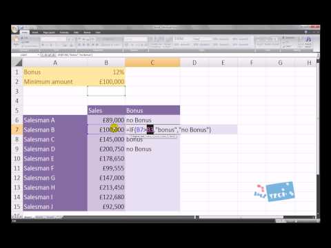 how to perform if statements in excel