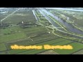 Kinderdijk windmills aerial shots Holland