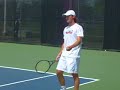 Juan Carlos フェレーロ practices with ロペス at Montreal tourney