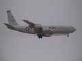 An E-8 JSTARS recovers at Nellis