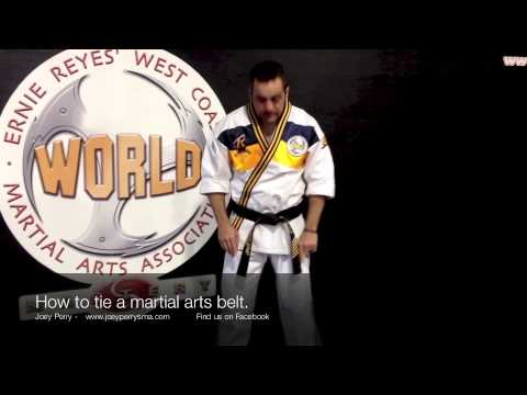 how to tie a kickboxing belt