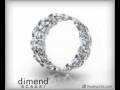 3D diamond band ring