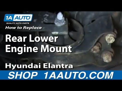 How To Replace Install Rear Lower Engine Mount 2001-06 Hyundai Elantra