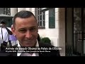 arriv�e de barack 0bama � l'elys�e... la foule ne le verra pas....