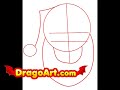 How to draw a Christmas skull step by step