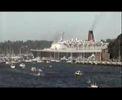 queen mary 2   queen elizabeth 2 ships sydney feb 2007