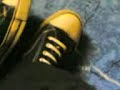 Black sneakers and black gloves sex
