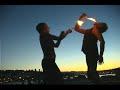 Sexy Poi Fire Spinning etc. With Fire Works! This is Sweet!