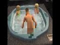 Mr. Fry gets naked in jakoozi with nude girls!
