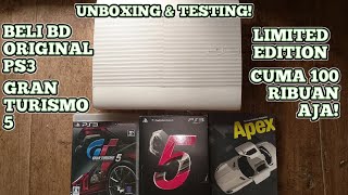 UNBOXING BD PS3 ORIGINAL GRAN TURISMO 5 LIMITED EDITION CUMA 100 RIBUAN! PAS DI TES TERNYATA.....