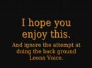 Singing Bleeding Love by Leona Lewis