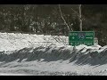 A ride through Franconia Notch, NH after a very snowy winter