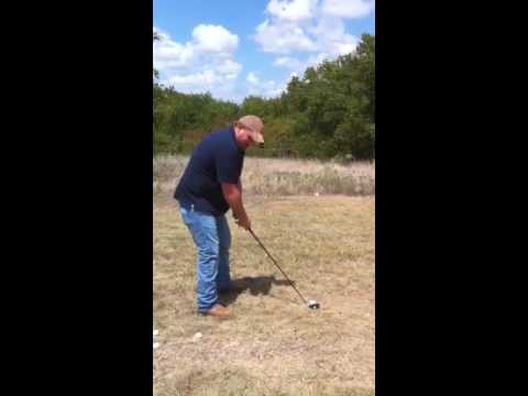 Funny country boy golf swing
