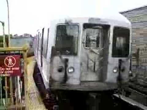 MustangFan424 - This is a video I took of a R42 M Train leaving Seneca Avenue.