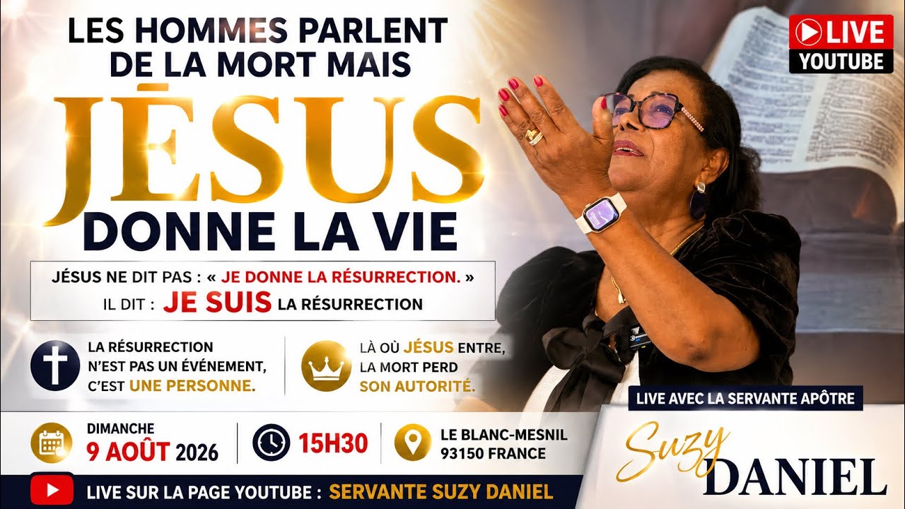 Là où Jésus entre la mort perd son autorité Servante Suzy DANIEL 