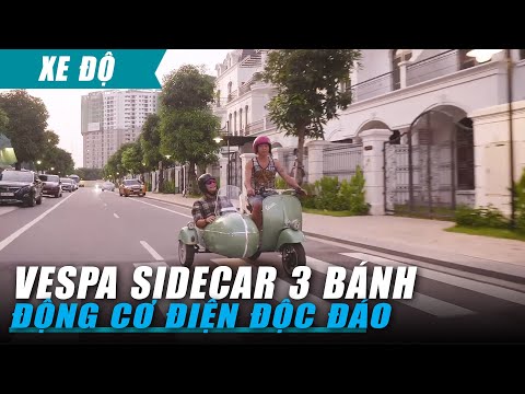 Dân chơi Hà Nội độ VESPA thành Sidecar 3 bánh chạy ĐIỆN độc nhất Việt Nam @ vcloz.com