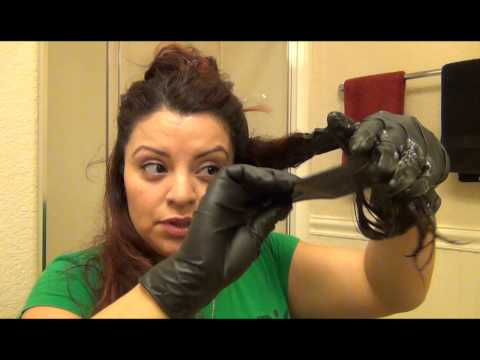 how to dye red hair black