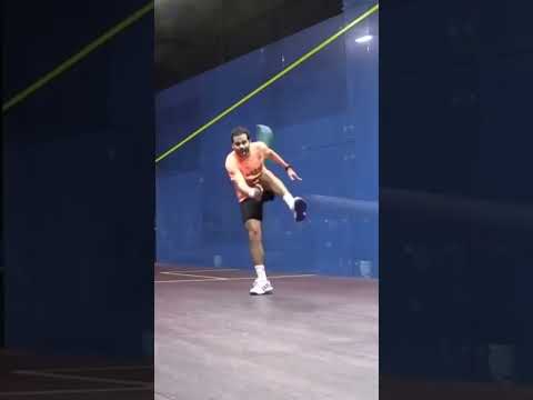 We do not recommend hitting a drop shot like this. #shorts #squash