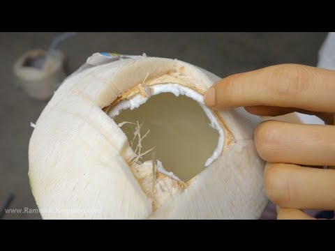how to open young coconut