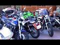 OTMCﾂｰﾘﾝｸのMTです、kawasaki ZX-10R　エストレア　ZZR400、ローソン1100R、suzukiGSX-R1000R ２台YAMAHA　Vmax 3台　XJR　フォルツァ　　マグザム　マジェスティ　FOZRA　SRV250など駐車されてます、