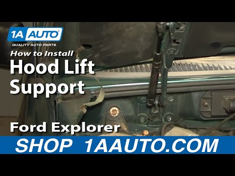 How To Install Replace Sagging Hood Strut Support Ford Explorer Mercury Mountaineer 91-01 1AAuto.com