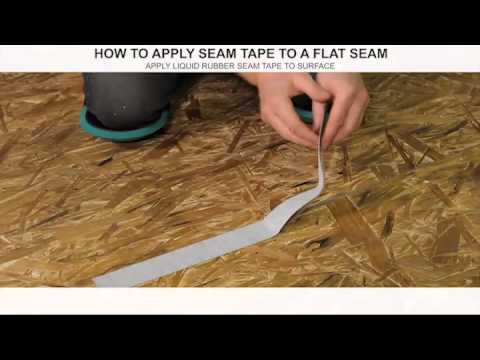 Liquid Rubber Seam Tape applied to a Flat Seam
