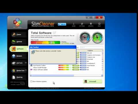 how to remove slimcleaner