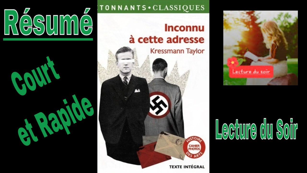 Inconnu à cette adresse   résumé rapide et complet